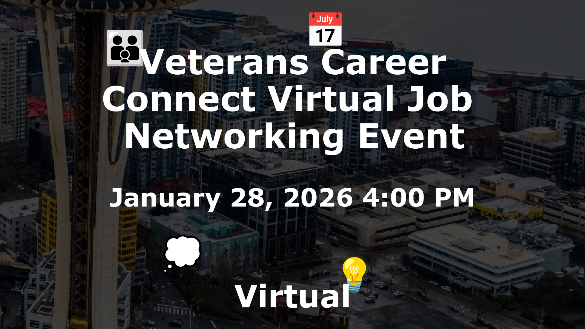 Veterans Career Connect Virtual Job  Networking Event event image